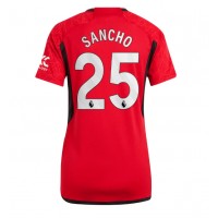 Fotbalové Dres Manchester United Jadon Sancho #25 Dámské Domácí 2023-24 Krátký Rukáv